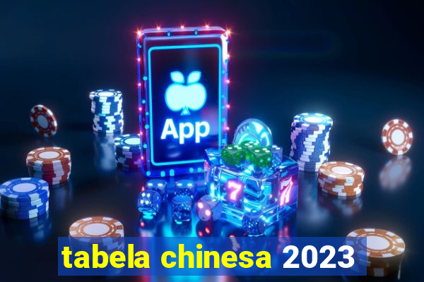 tabela chinesa 2023